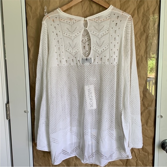Wildfox | Taylor White Tunic Swim Beach Sweater Coverup NWOT Medium - Picture 8 of 10